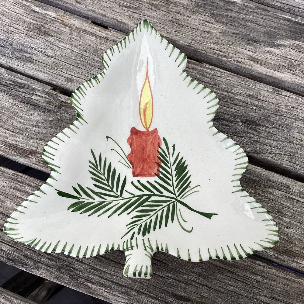 CHRISTMAS ITALY TIDBIT TRAY